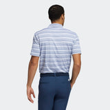ADIDAS MEN'S HEATHER SNAP GOLF POLO SHIRT - CREW NAVY / WHITE
