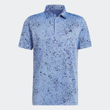 ADIDAS MEN'S JACQUARD GOLF POLO SHIRT - Blue Fusion / Collegiate Navy / Lucid Blue