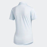 ADIDAS WOMEN'S MICRODOT GOLF POLO SHIRT - SKY TINT