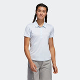 ADIDAS WOMEN'S MICRODOT GOLF POLO SHIRT - SKY TINT
