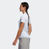 ADIDAS WOMEN'S MICRODOT GOLF POLO SHIRT - SKY TINT