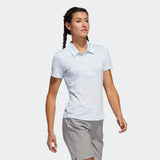 ADIDAS WOMEN'S MICRODOT GOLF POLO SHIRT - SKY TINT