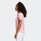 ADIDAS WOMEN'S MICRODOT GOLF POLO SHIRT - GLOW PINK