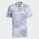 ADIDAS MEN'S MOTION-PRINT GOLF POLO SHIRT - White / Crew Navy