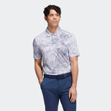 ADIDAS MEN'S MOTION-PRINT GOLF POLO SHIRT - White / Crew Navy