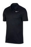NIKE MEN'S DRY ESSENTIAL EMBOSS DRI-FIT GOLF POLO - BLACK/COL GY