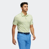 ADIDAS MEN'S NIGHT CAMO-PRINT PRIMEGREEN GOLF POLO SHIRT - Pulse Yellow Mel / Focus Blue