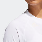 ADIDAS WOMEN'S NO-SHOW MOCK GOLF LONG SLEEVE TEE - White