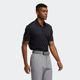 ADIDAS MEN'S PERFORMANCE PRIMEGREEN GOLF LC POLO SHIRT - BLACK