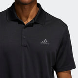 ADIDAS MEN'S PERFORMANCE PRIMEGREEN GOLF LC POLO SHIRT - BLACK