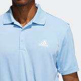 ADIDAS MEN'S PERFORMANCE PRIMEGREEN GOLF POLO LC SHIRT - CLEAR SKY