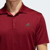 ADIDAS MEN'S PERFORMANCE PRIMEGREEN GOLF POLO SHIRT - Collegiate Burgundy