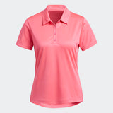 ADIDAS WOMEN'S PERFORMANCE PRIMEGREEN GOLF POLO SHIRT - Solar Pink