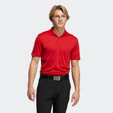 ADIDAS MEN'S PERFORMANCE PRIMEGREEN GOLF POLO SHIRT - COLLEGIATE RED