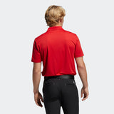 ADIDAS MEN'S PERFORMANCE PRIMEGREEN GOLF POLO SHIRT - COLLEGIATE RED