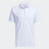ADIDAS MEN'S PERFORMANCE PRIMEGREEN GOLF POLO SHIRT - WHITE