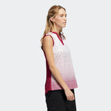 ADIDAS WOMEN'S  SP GRADIENT SLEVELESS GOLF POLO - LEGACY BURGUNDY