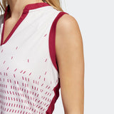 ADIDAS WOMEN'S  SP GRADIENT SLEVELESS GOLF POLO - LEGACY BURGUNDY
