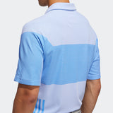 ADIDAS MEN'S SPORT AEROREADY GOLF POLO SHIRT - GLOW BLUE / WHITE