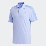 ADIDAS MEN'S SPORT AEROREADY GOLF POLO SHIRT - WHITE / GLOW BLUE