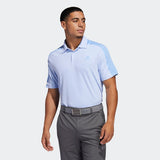 ADIDAS MEN'S SPORT AEROREADY GOLF POLO SHIRT - WHITE / GLOW BLUE