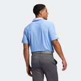ADIDAS MEN'S SPORT AEROREADY GOLF POLO SHIRT - WHITE / GLOW BLUE