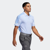 ADIDAS MEN'S SPORT AEROREADY GOLF POLO SHIRT - WHITE / GLOW BLUE