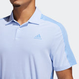 ADIDAS MEN'S SPORT AEROREADY GOLF POLO SHIRT - WHITE / GLOW BLUE