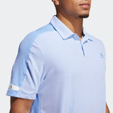 ADIDAS MEN'S SPORT AEROREADY GOLF POLO SHIRT - WHITE / GLOW BLUE