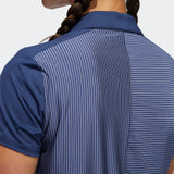 ADIDAS WOMEN'S STRIPE GOLF POLO SHIRT - TECH INDIGO