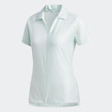 ADIDAS WOMEN'S STRIPE GOLF POLO SHIRT - DASH GREEN