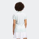 ADIDAS WOMEN'S STRIPE GOLF POLO SHIRT - DASH GREEN