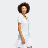 ADIDAS WOMEN'S STRIPE GOLF POLO SHIRT - DASH GREEN