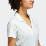 ADIDAS WOMEN'S STRIPE GOLF POLO SHIRT - DASH GREEN