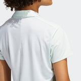 ADIDAS WOMEN'S STRIPE GOLF POLO SHIRT - DASH GREEN