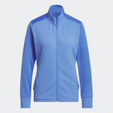 ADIDAS WOMEN'S TEXTURED FULL-ZIP GOLF JACKET - BLUE FUSION