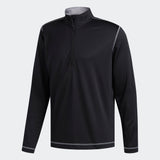 ADIDAS MEN'S UV PROTECTION 1/4 GOLF ZIP SWEATSHIRT - BLACK