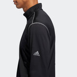 ADIDAS MEN'S UV PROTECTION 1/4 GOLF ZIP SWEATSHIRT - BLACK