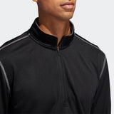 ADIDAS MEN'S UV PROTECTION 1/4 GOLF ZIP SWEATSHIRT - BLACK