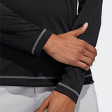 ADIDAS MEN'S UV PROTECTION 1/4 GOLF ZIP SWEATSHIRT - BLACK