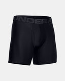 UNDER ARMOUR MENS TECH 6" GOLF BOXERJOCK - 2 PACK - BLACK
