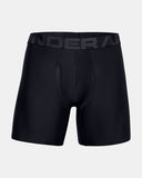 UNDER ARMOUR MENS TECH 6" GOLF BOXERJOCK - 2 PACK - BLACK