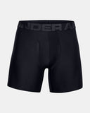 UNDER ARMOUR MENS TECH 6" GOLF BOXERJOCK - 2 PACK - BLACK