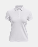 UNDER ARMOUR WOMEN'S ZINGER SHORT SLEEVE GOLF POLO - WHITE
