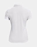 UNDER ARMOUR WOMEN'S ZINGER SHORT SLEEVE GOLF POLO - WHITE