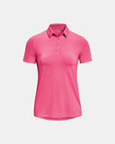 UNDER ARMOUR WOMEN'S ZINGER SHORT SLEEVE GOLF POLO - PINK