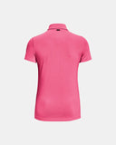 UNDER ARMOUR WOMEN'S ZINGER SHORT SLEEVE GOLF POLO - PINK