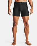 UNDER ARMOUR MENS TECH 6" GOLF BOXERJOCK - 2 PACK - BLACK