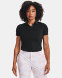 UNDER ARMOUR MEN'S WOMEN'S ZINGER SHORT SLEEVE GOLF POLO - BLACK