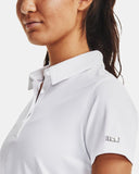 UNDER ARMOUR WOMEN'S ZINGER SHORT SLEEVE GOLF POLO - WHITE